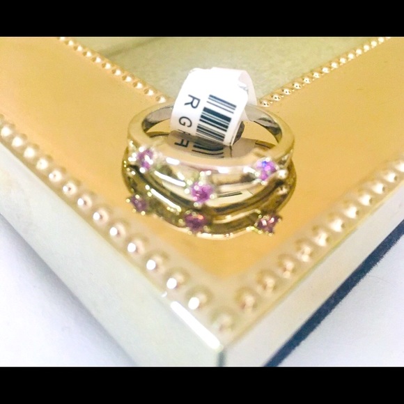 Amethyst Trio Ring Size 9 - Picture 6 of 7